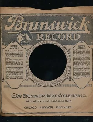 78 RPM Company Logo Sleeves- PRE WAR-BRUNSWICK-Elly Ney • $12