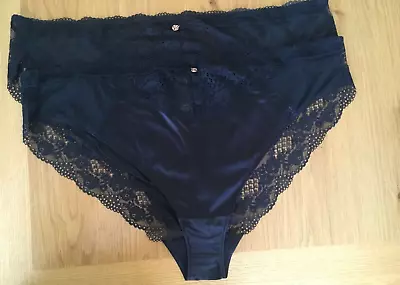 M&S Autograph Ladies Black Knickers Underwear Size 24 • £5