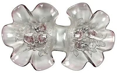 Mikasa Pink Rosella Walther Crystal Double Candy Dish • $16.19