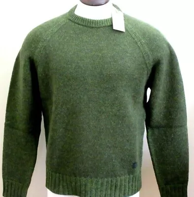 OOBE Brand Men's Edisto Crew Neck Virgin Wool Sweater Palma Green NWT Ships Free • $99.95