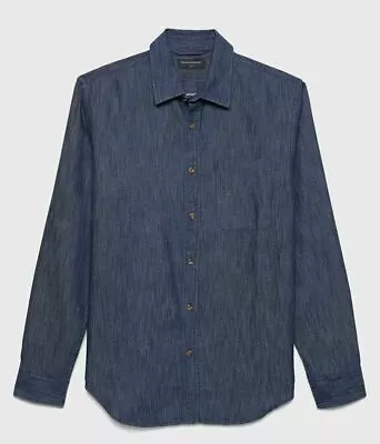 Men's Banana Republic Slim-Fit Cotton TENCEL Chambray Shirt Size Large • $24.85