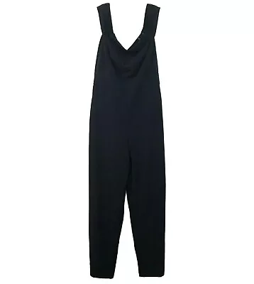 Teeze Me Macy's Women's Navy Blue Jumpsuit V Neck Sleeveless Pullover Size 16 • $19.65