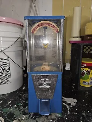 Vintage 10 Cent Vista Body Astro Oak Gumball Machine Working No Key • $30