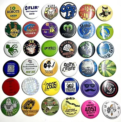 Vintage Button Pinbacks Pins Various Themes Buttons Pin Round Lot Of 36 • $32.29