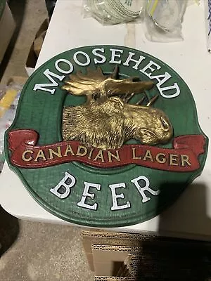 Vintage Moosehead Beer Canadian Lager Man Cave Bar 3d Plastic Beer Sign  Nos • $30