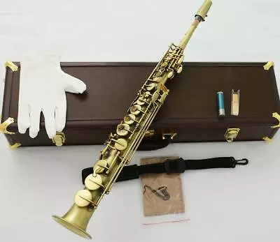 MK VI Type Soprano Saxophone Straight Antique Bb Sax With Case • $780