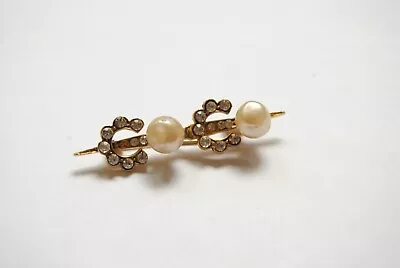 80s Authentic Vintage Coco Chanel Brooch With Faux Pearls Gold • $350
