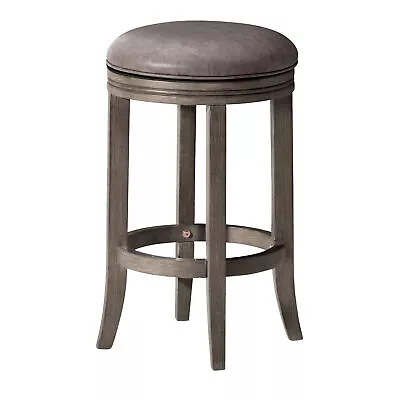 Maven Lane Counter Stool Reclaimed Oak Finish W/Stone Vegan Leather (Open Box) • $126.12