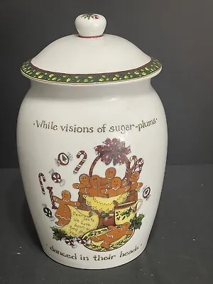 Portmeirion Studio Christmas Story Susan Winget Gingerbread Man Cookie Jar FLAW • $24.95