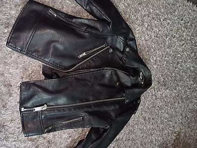 Womens Miss Selfridge Size 6 Leather Jacket • £4.49