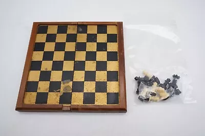 Vtg Drueke The Little Jewel Magnetic Chess Set Travel Folding Wood 90010 • $14.95