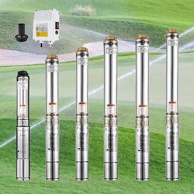 $283.89 • Buy VEVOR 0.5/1/1.5P/2/3HP Submersible Bore Water Pump Deep Well Irrigation 10 Cm