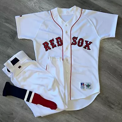 Team Issue 1990s Boston Red Sox Full Uniform Set Jersey Pants Authentic Pro Cut • $405