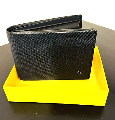 NWT Mandarina Duck Stylist Black Leather RFID Bifold Coin Pocket Wallet Orig Box • $88.80