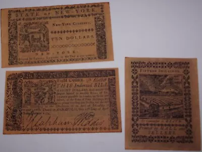 Vintage Three Replicas Of Colonial Money • $2.99