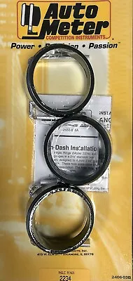 Auto Meter 2234 Black Mounting Solution Angle Ring 2 1/16 Gauge 3 Pack Universal • $22.98
