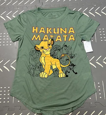 Disney The Lion King Hakuna Matata T-Shirt Juniors Size S (3-5) Color Olive • $12.50