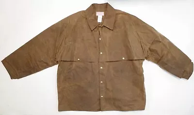 XXXL Vintage FILSON Style 63 Double WAXED Tin Cloth Logger Cruiser JACKET Coat • $235