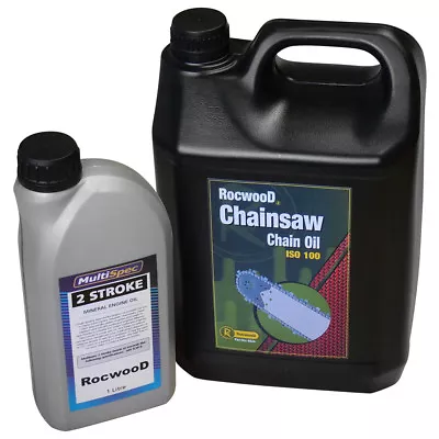 Saw Chain Oil 5 Litres And 1 Litre 2 Stroke Oil For Most Husqvarna Chainsaws • £20.49