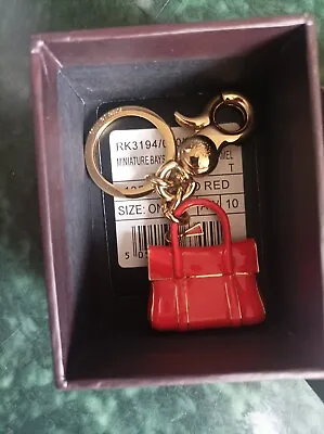 Mulberry Tomato Red Gold Handbag Charm New In The Box • £165