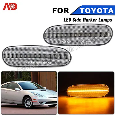 For 2000-2005 Toyota Celica MR2 LED Amber Side Marker Lights Turn Signal Lamp • $38.69