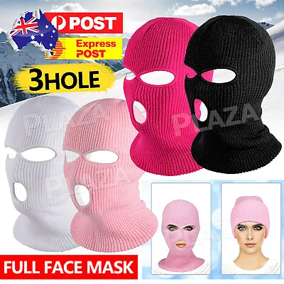 New 3 Hole Full Face Ski Mask Winter Cap Balaclava Hood Beanie Warm Tactical Hat • $5.45