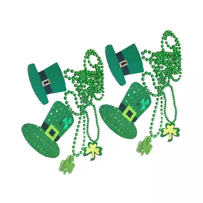  4 Pcs Beaded Necklaces Chain Costume Supplies Hat St.Patricks Day • £6.78