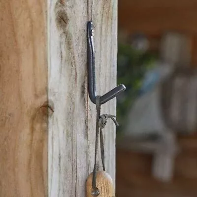 Hanging Basket Wall Hooks X2 Brackets Mounted Garden Outdoor Indoor Forge Garage • £5.99