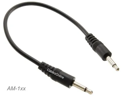 3.5mm Mono TS Male To Male Molded Shielded Black Audio Cable • $5.95