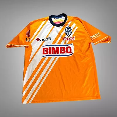 Monterrey Rayados Bimbo Soccer Jersey Coca-cola LG Men's Large Orange • $35.99