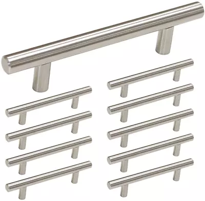 3.5 Inch Drawer Pulls Brushed Nickel 10 Pack Cabinet Handles 3-1/2In 90Mm • $16.79