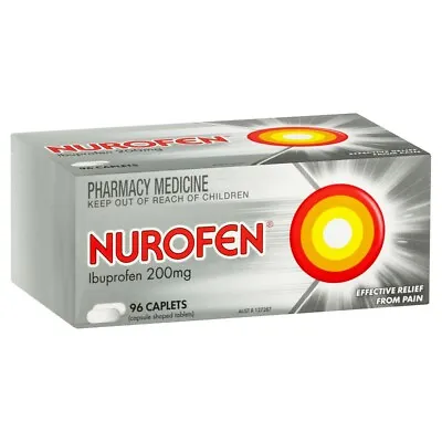 Nurofen Pain & Inflammation Relief 96 Caplets Ibuprofen 200mg Body Pain Fever • $29.80
