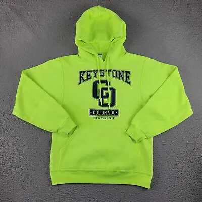 Keystone Colorado Hoodie Mens Small Green High Visibility Outdoor Sweatshirt • $25