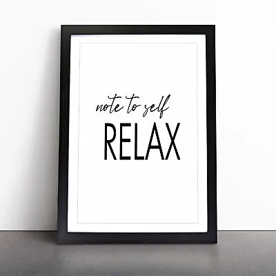 £19.95 • Buy Note To Self Typography Framed Wall Art Print Large Picture Painting Poster
