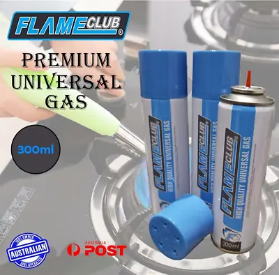 Premium 3 X Butane Gas Universal Refill Jet Lighter Changable Nozzle 300ml • $23.95