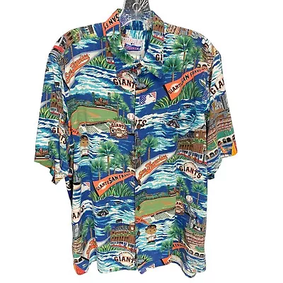 2000 Reyn Spooner San Francisco Giants Pac Bell Park Opener Hawaiian Large Shirt • $29