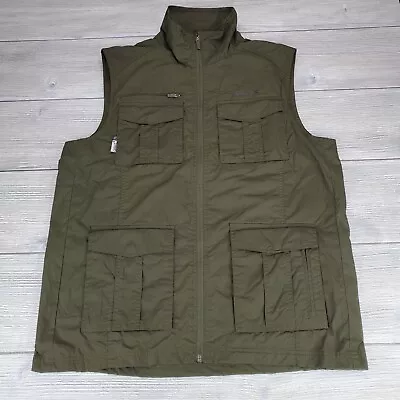 Gelert Utility Vest Mens Sz Medium Green Jacket Outerwear Field Safari Outdoors • $15.57