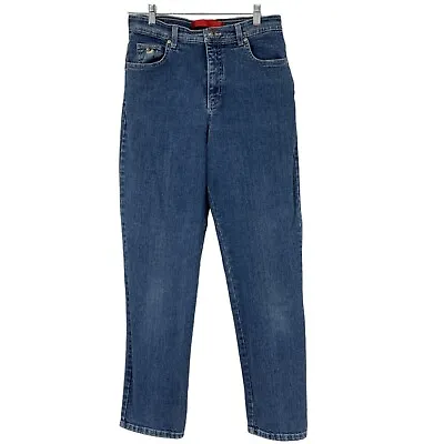 Vintage Gloria Vanderbilt HR Mom Jeans Sz 8 Skinny Stretch 3482 Y2K Red Label • $28.99