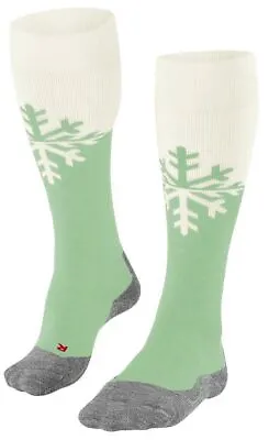 Falke Womens SK2 Intermediate Skiing Knee High Socks - Quiet Green • £34.95
