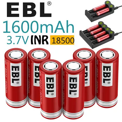 18500 3.7v RECHARGEABLE BATTERY NCR18500A LI-ION Batteries  / Charger Lot • $10.59