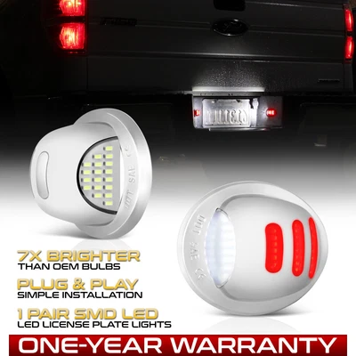 $13.99 • Buy [TRIPLE RED NEON TUBE]Full LED License Plate Light Tag Lamp Pair 80-14 Ford F150