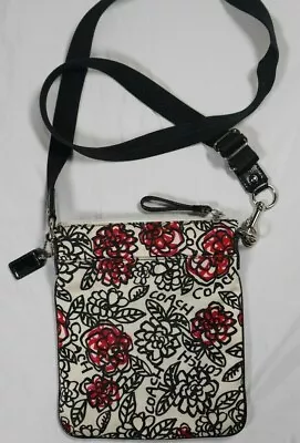 Women's Floral Daisy COACH POPPY Graffiti Sateen Patent Crossbody Bag Purse! • $49.99