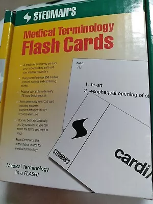 STEDMANS Medical Terminology Flash Cards + Handbook 700+ Cards 2 Pacs 1 Unopened • $16.40