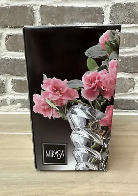 Mikasa Wyndham Vase WX236/915 Lead Crystal Art Deco Style 9  Tall Clear W/ Box • $16.50