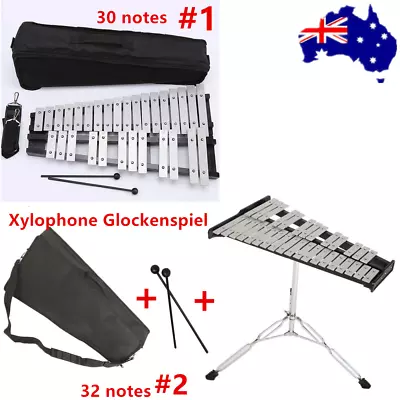 Foldable 30/32 Note Xylophone Glockenspiel Aluminum Percussion+Mallets+Bag Gifts • $103.13