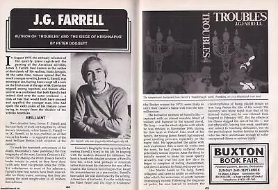 J. G. Farrell. Author Of Troubles. This Is An Original Article Separated From An • £11.49