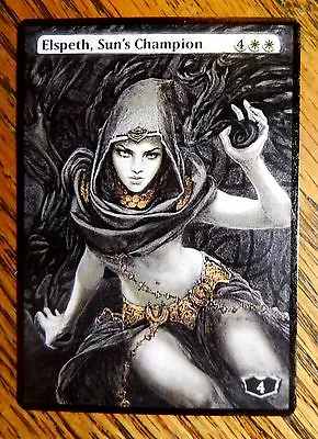 Magic The Gathering MTG Altered Art Elspeth Sun's Champion • $19.83