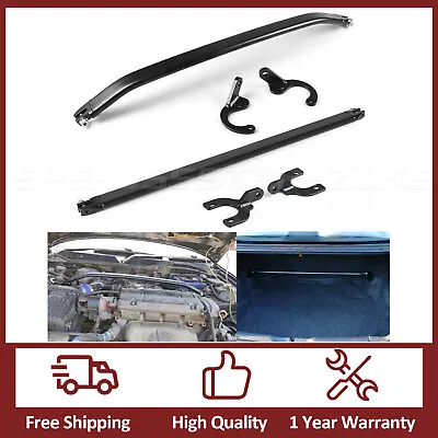 Front + Rear Strut Bar For 92-00 Civic EG EK 93-97 Del Sol For 94-01 Integra DC2 • $69.79