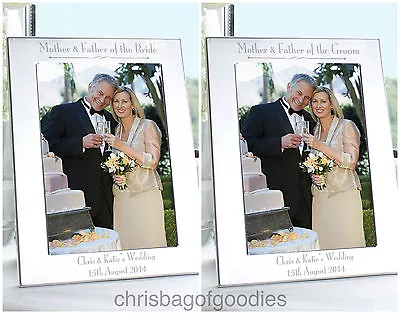 PERSONALISED MOTHER And FATHER Of The BRIDE GROOM PHOTO FRAME Gifts For Presents • £16.50