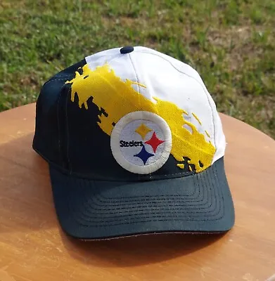 Pittsburgh Steelers Logo 7 Splash Hat Cap Snapback Vintage 90s • $60